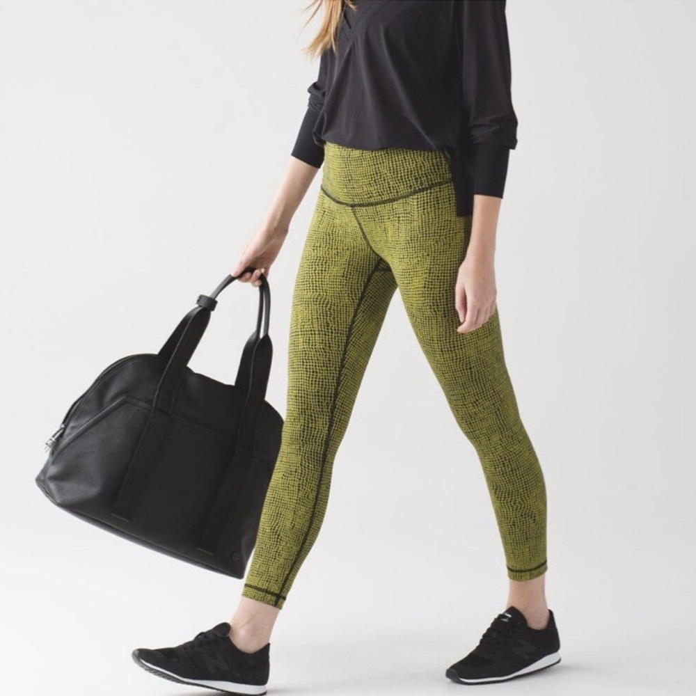 Lululemon high times pants luon fall net toxic black US 4 - Picture 2 of 8